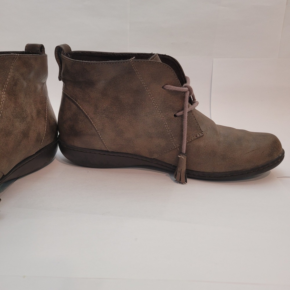 Hush Puppies Soft Style Ankle Boots Women 8 Brown Moyen Tassel HSS1368-252 - Picture 9 of 15